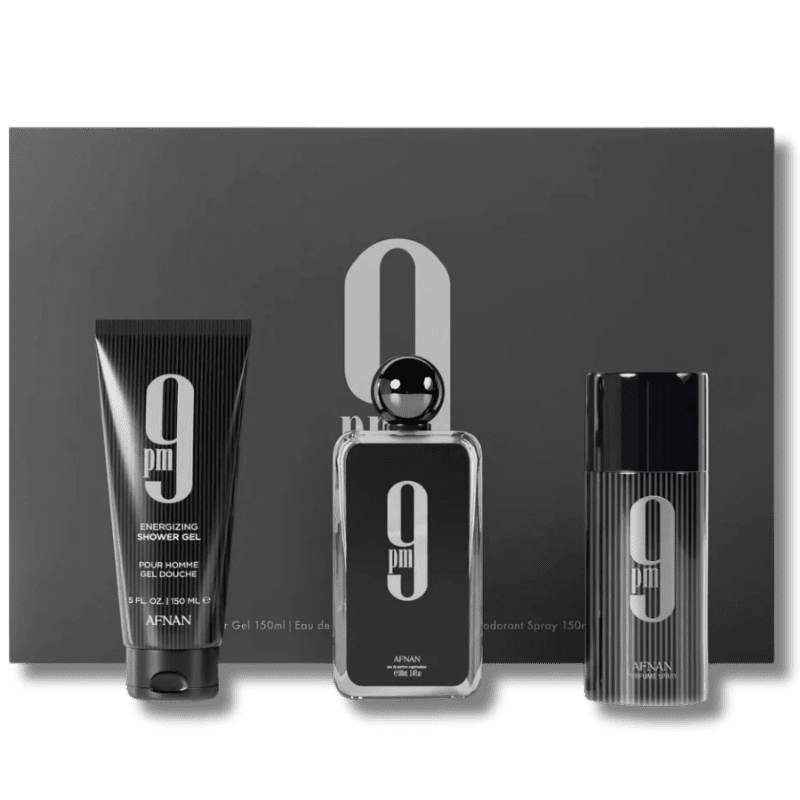Afnan 9PM Gift Set Combo (100ml EDP+150ml+150ML) | Mumtaz Aroma